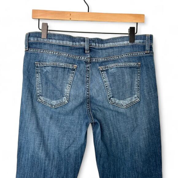 Current/Elliot The Cropped Straight Distressed Denim Jeans (29) - Picture 7 of 16